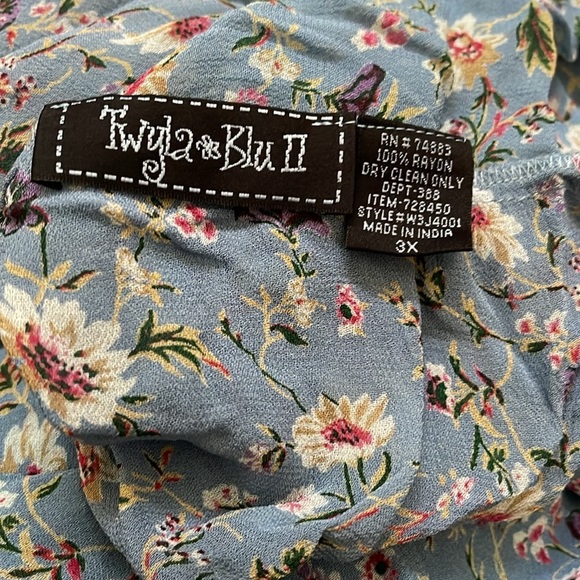 Boho Reversible Maxi Floral Skirt Size 3X - Picture 10 of 12